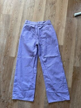 SHEIN Pastel Lilac High-Rise Wide Leg Pants
